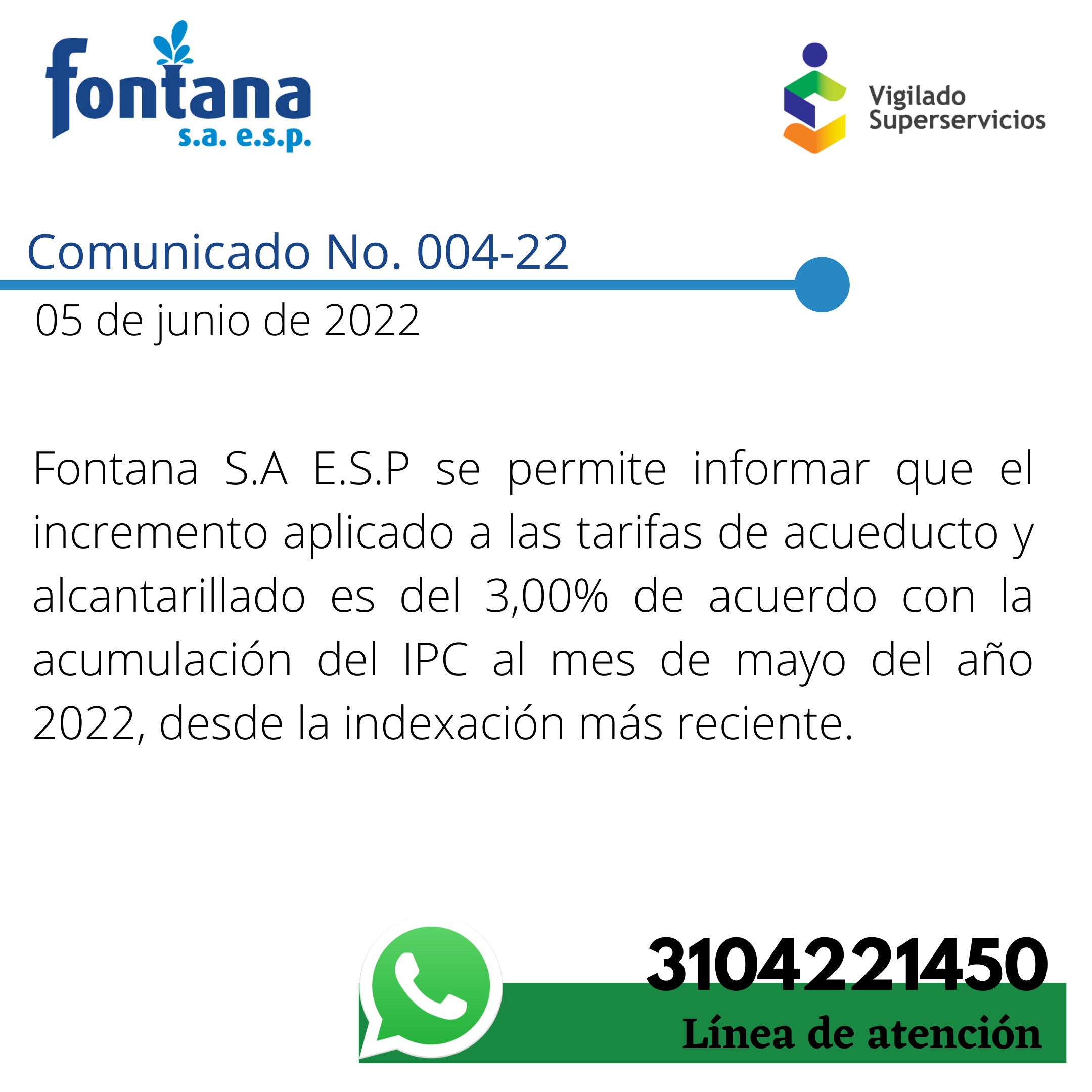 Comunicado No. 004-22 (Indexacion mayo 2022- 3,00%)