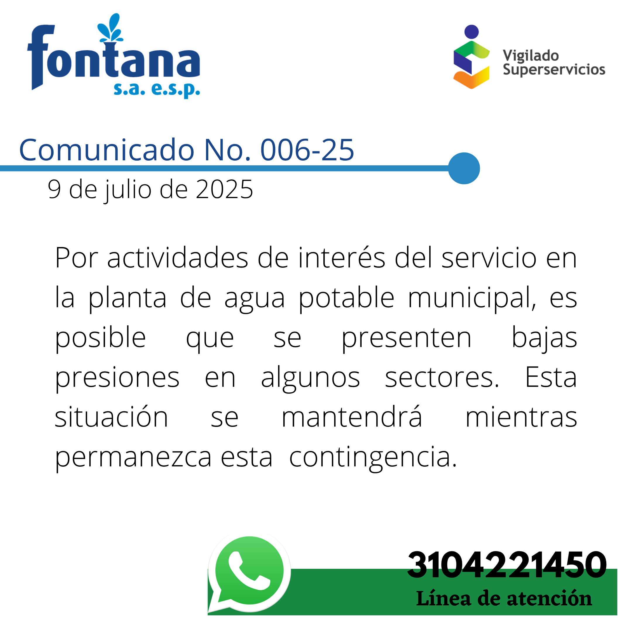 Comunicado No. 006-25